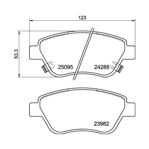 Bremsbelagsatz Scheibenbremse Hella Pagid 8DB 355 021-131 für Opel Vauxhall