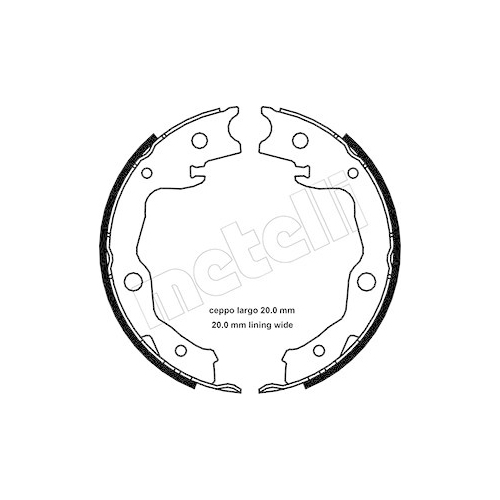 Bremsbackensatz Feststellbremse Metelli 53-0450 für Nissan Renault Toyota