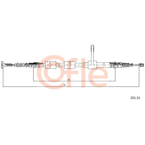 Cavo Comando Freno Stazionamento Cofle 251.31 per Alfa Romeo