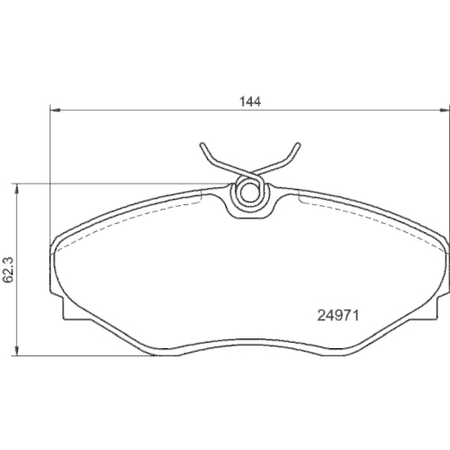 Bremsbelagsatz Scheibenbremse Hella Pagid 8DB 355 020-731 für Renault