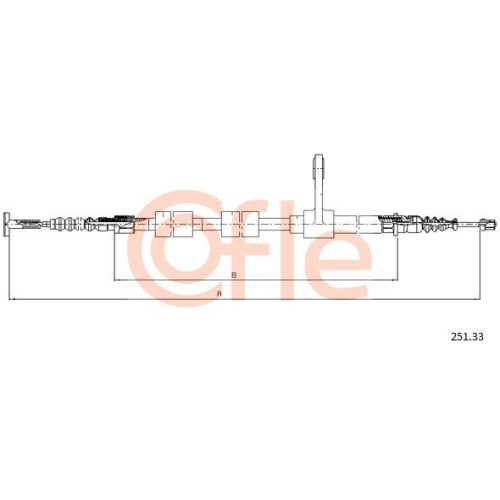 Cavo Comando Freno Stazionamento Cofle 251.33 per Alfa Romeo