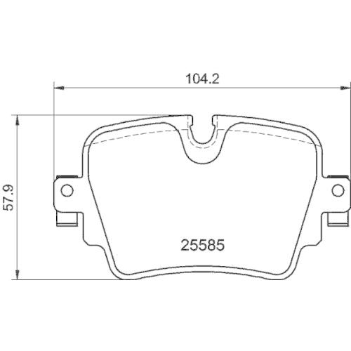 Bremsbelagsatz Scheibenbremse Hella Pagid 8DB 355 021-161 für Jaguar Hinterachse