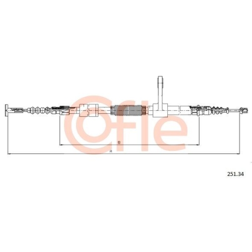 Cavo Comando Freno Stazionamento Cofle 251.34 per Alfa Romeo