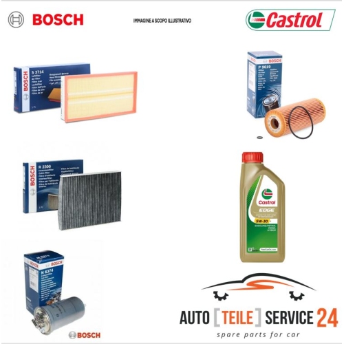 Servicekit 4 Filter Bosch für CITROEN C8 FIAT ULYSSE LANCIA bsu+6 Liter Öl 5w30