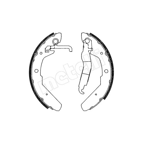 Bremsbackensatz Metelli 53-0464 für VW Hinterachse