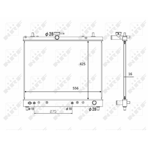 Kühler Motorkühlung Nrf 58446 für Daihatsu