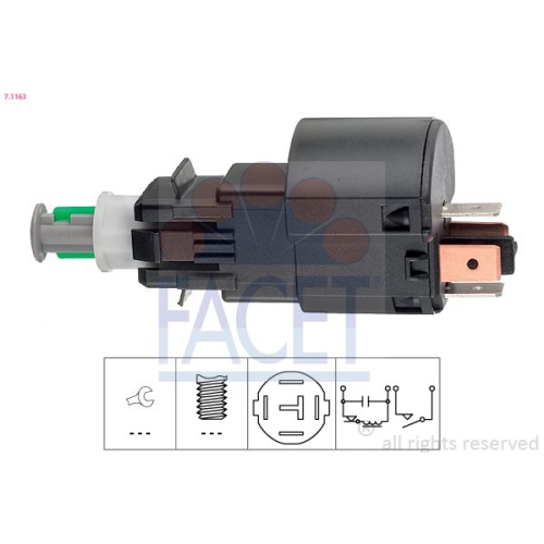 Bremslichtschalter Facet 7.1163 Made In Italy - Oe Equivalent für Opel Vauxhall