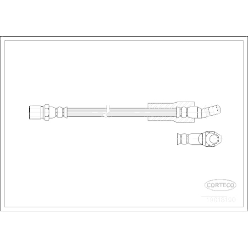 Bremsschlauch Corteco 19018190 für Fiat Vorderachse Vorne