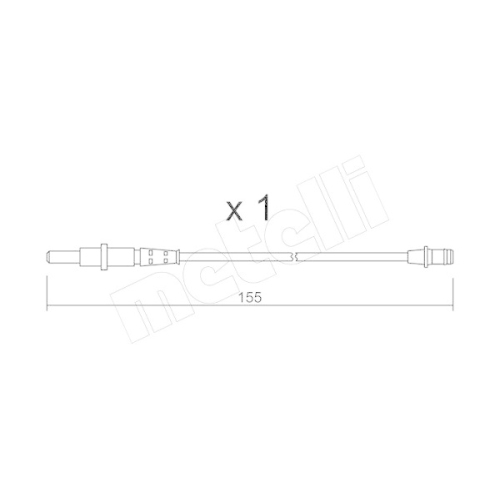 Warnkontakt Bremsbelagverschleiß Metelli SU.163 für Mercedes Benz Mercedes Benz