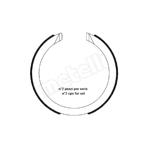 Bremsbackensatz Feststellbremse Metelli 53-0483 für Mitsubishi Hyundai Kia