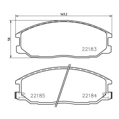 Brake Pad Set Disc Brake Hella Pagid 8DB 355 023-281 for Ssangyong Front Axle