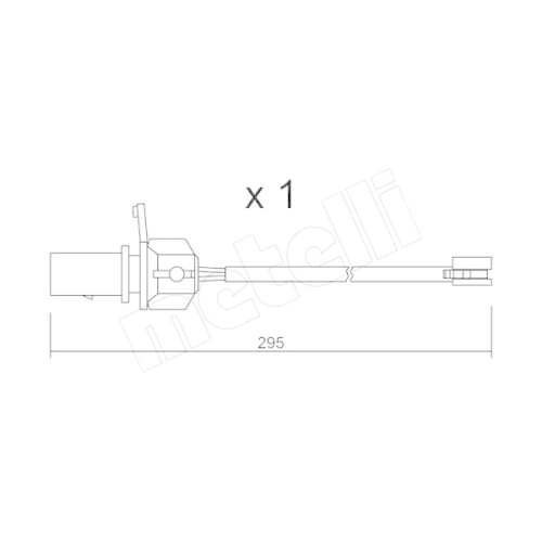 Warnkontakt Bremsbelagverschleiß Metelli SU.331 für Porsche Vorderachse