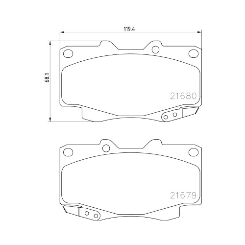 Bremsbelagsatz Scheibenbremse Hella Pagid 8DB 355 013-481 für Toyota Vorderachse