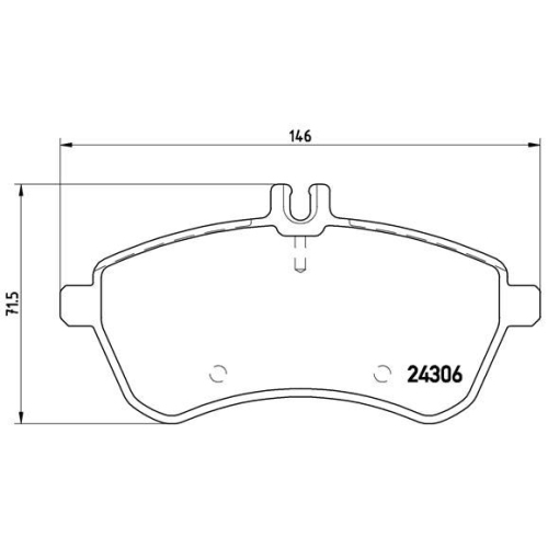 Bremsbelagsatz Scheibenbremse Brembo P50067 Prime Line für Mercedes Benz