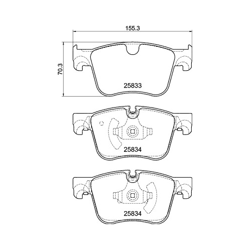 Bremsbelagsatz Scheibenbremse Hella Pagid 8DB 355 024-751 für Peugeot