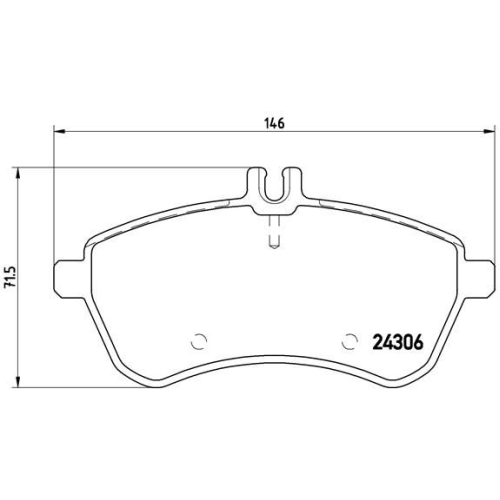 Bremsbelagsatz Scheibenbremse Brembo P50070 Prime Line für Mercedes Benz