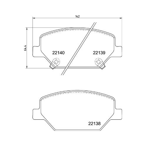 Bremsbelagsatz Scheibenbremse Brembo P07007 Prime Line für Opel Buick Cadillac