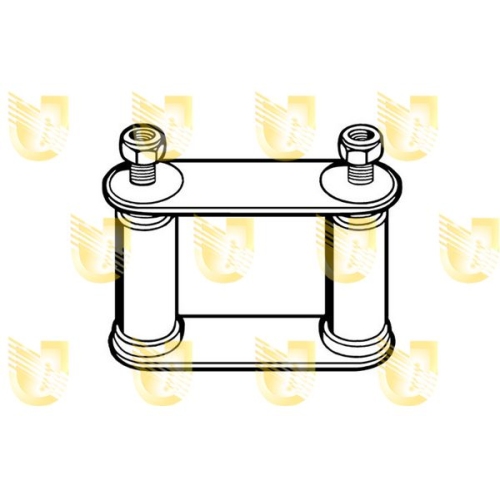 Lagerung Blattfeder Unigom 390042 für Fiat Hinterachse Beidseitig