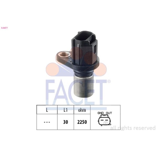 Sensor Nockenwellenposition Facet 9.0477 Made In Italy - Oe Equivalent für