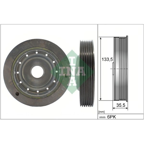 Riemenscheibe Kurbelwelle Ina 544 0091 10 für Renault Dacia