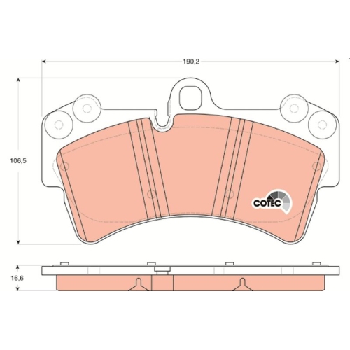 Bremsbelagsatz Scheibenbremse Trw GDB1548 Cotec für Audi Porsche Seat Skoda VW