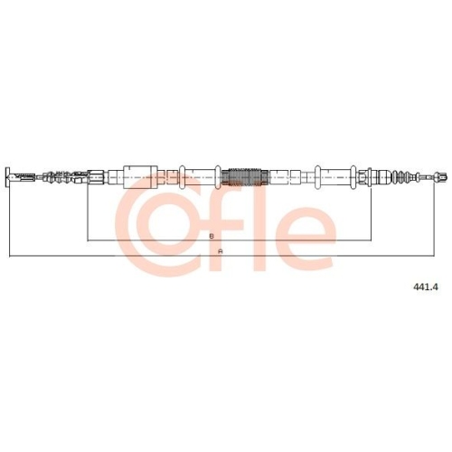 Seilzug Feststellbremse Cofle 441.4 für Fiat Lancia Hinten Links