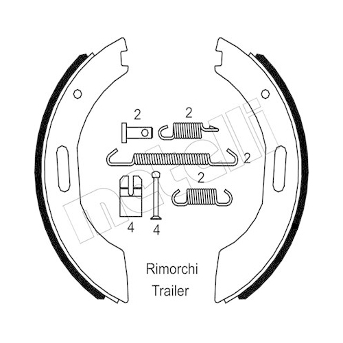 Bremsbackensatz Metelli 53-0591 für Bpw