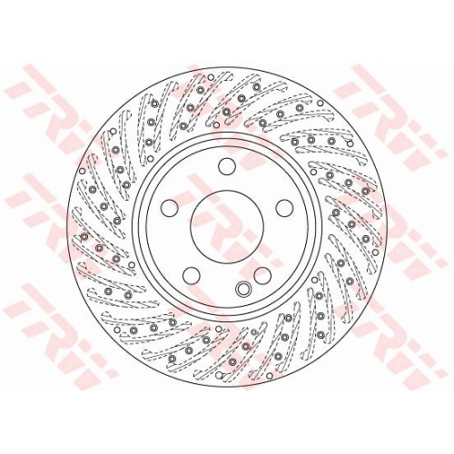 1X Disco Freno Trw DF6262S per Mercedes Benz Assale Anteriore