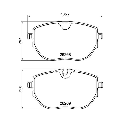 Bremsbelagsatz Scheibenbremse Brembo P85187 Prime Line für VW Vorderachse