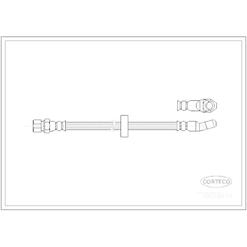 Bremsschlauch Corteco 19018474 für Fiat Innocenti Zastava Autobianchi