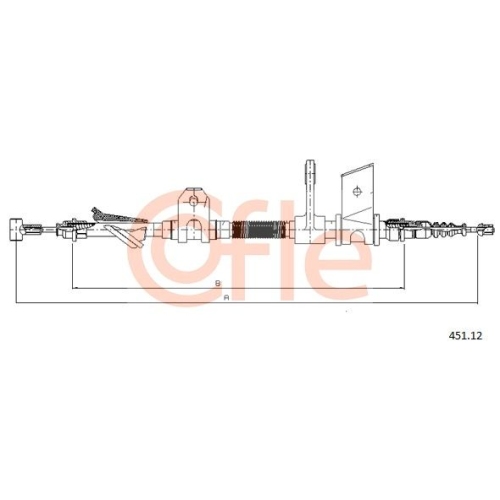 Seilzug Feststellbremse Cofle 451.12 für Alfa Romeo Hinten Links