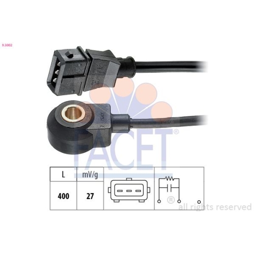 Klopfsensor Facet 9.3002 Made In Italy - Oe Equivalent für Alfa Romeo Citroën