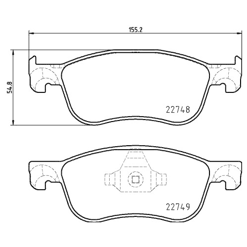 Bremsbelagsatz Scheibenbremse Hella Pagid 8DB 355 037-741 für Ford Vorderachse