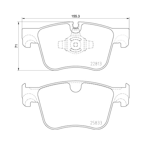 Bremsbelagsatz Scheibenbremse Hella Pagid 8DB 355 036-491 für Citroën Opel