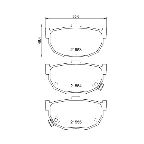 Bremsbelagsatz Scheibenbremse Hella Pagid 8DB 355 006-411 für Mazda Nissan Kia