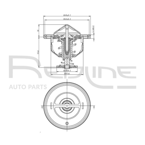 Thermostat Kühlmittel Red-line 55HO002 für Honda