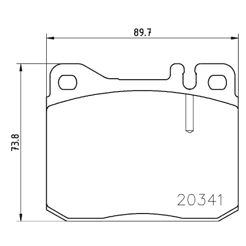 Bremsbelagsatz Scheibenbremse Hella Pagid 8DB 355 017-431 für Mercedes Benz