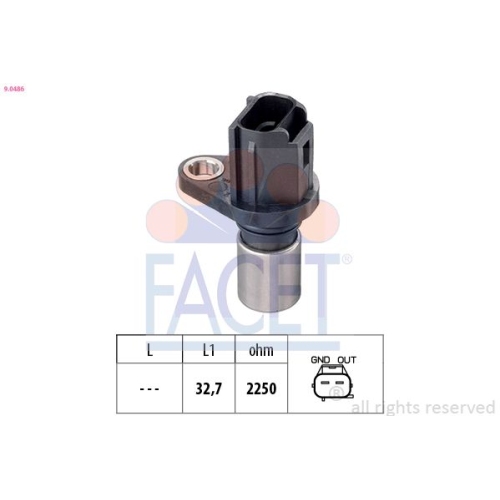 Sensor Nockenwellenposition Facet 9.0486 Made In Italy - Oe Equivalent für