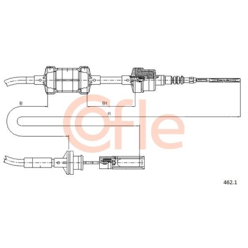 Seilzug Kupplungsbetätigung Cofle 462.1 für Fiat