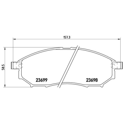 Bremsbelagsatz Scheibenbremse Brembo P56058 Prime Line für Mitsubishi Nissan