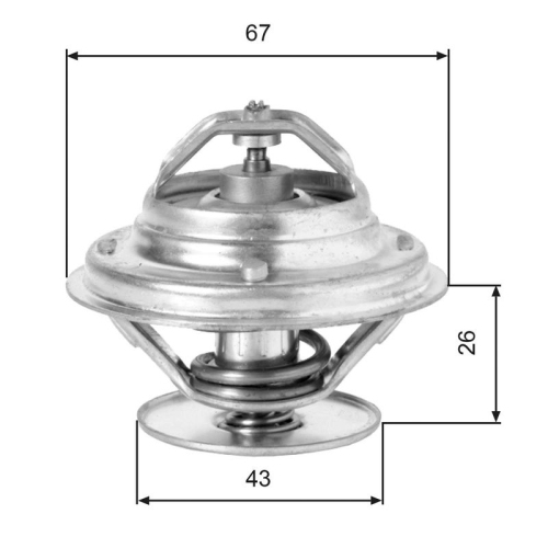 Thermostat Kühlmittel Gates TH05586G1 für Mercedes Benz Mercedes Benz Renault