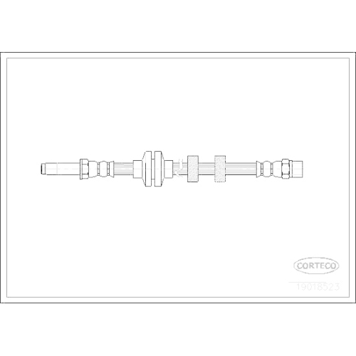 Bremsschlauch Corteco 19018523 für Seat VW Fahrzeugseite Vorderachse Links Vorne
