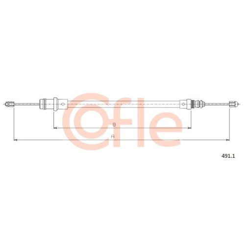 Seilzug Feststellbremse Cofle 491.1 für Citroën Fiat Lancia Peugeot Vorne