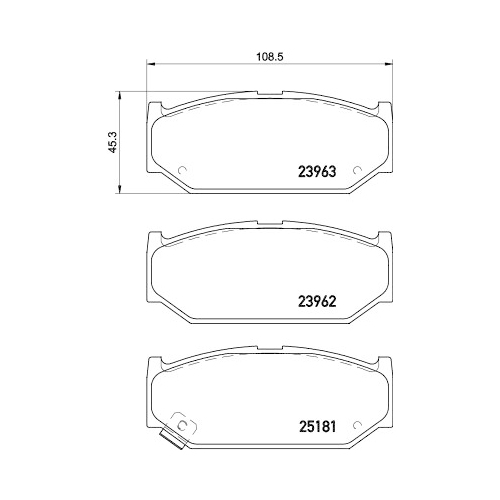 Bremsbelagsatz Scheibenbremse Hella Pagid 8DB 355 015-751 für Mitsubishi Suzuki