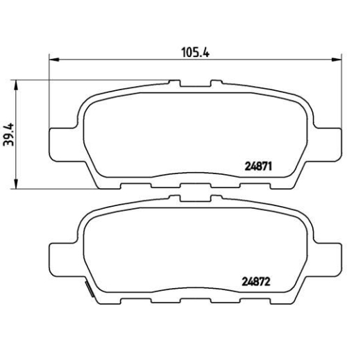 Bremsbelagsatz Scheibenbremse Brembo P56068 Prime Line für Nissan Suzuki