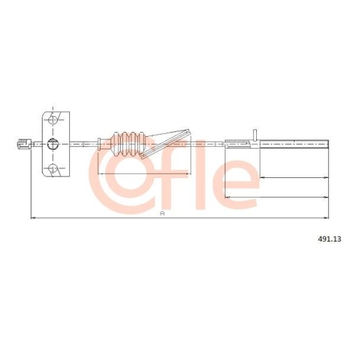 Cavo Comando Freno Stazionamento Cofle 491.13 per Fiat