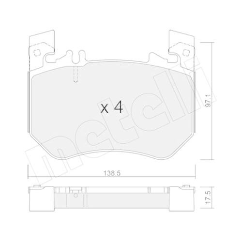 Bremsbelagsatz Scheibenbremse Metelli 22-1311-0 für Mercedes Benz Mercedes Benz