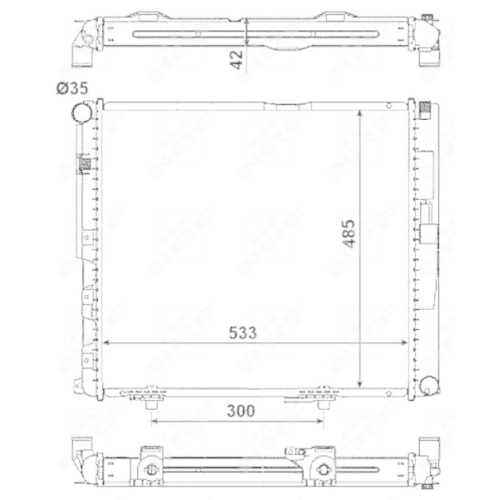 Kühler Motorkühlung Nrf 516572 Easy Fit für Mercedes Benz Mercedes Benz