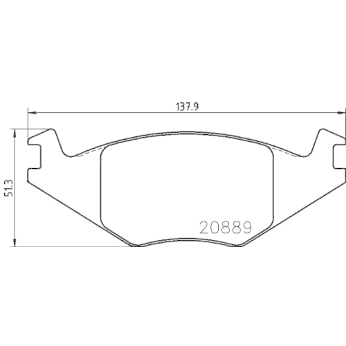 Bremsbelagsatz Scheibenbremse Hella Pagid 8DB 355 017-491 für Audi Seat Skoda VW