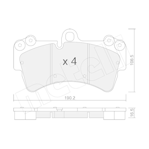 Bremsbelagsatz Scheibenbremse Metelli 22-0654-0 für Audi Porsche VW Vorderachse